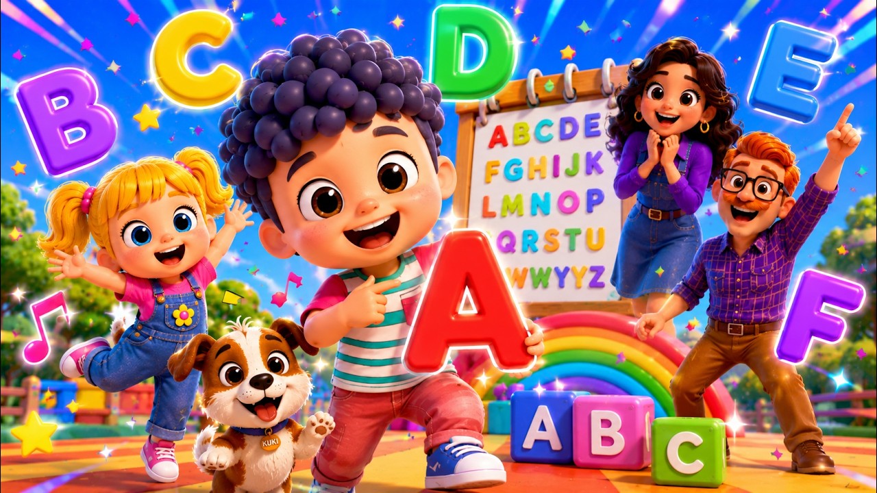 🎵 UAU! Tommy & Lily Aprendem o ABC! 🌈 | Música do Alfabeto