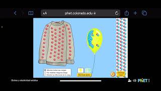 Simulador PHET globo y electricidad estática