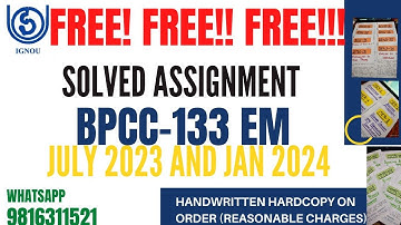 BPCC133 EM 2023 24 SOLVED ASSIGNMENT MEENAKSHI 9816311521