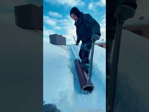 Лёд на дымовой трубе, устраняем ошибки дымохода газового котла.