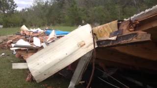Tornado leaves damage outside Collins