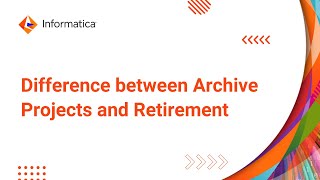 Difference between Archive Projects and Retirement