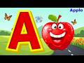 A for Apple 🍎 | Alphabet Happy Giraffes 🦒 | Fun Letter Learning | Mini Shark 🦈