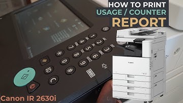 How to Print a Usage/Counter Report on Canon ImageRunner (IR) 2630i Copier | Step-by-Step Tutorial