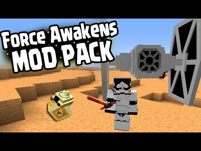 Minecraft Mod Pack Star Wars The Force Awakens 8 Kylo Ren First Order Rey Droids More Youtube