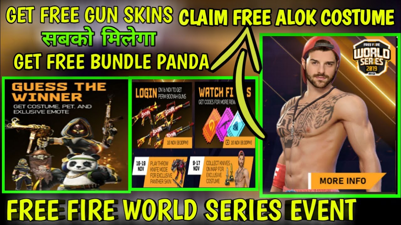 FREE FIRE WORLD SERIES EVENT DETAILS | HOW TO COLLECT GOLD KNIFE TOKENS | DOUBLE RANK TOKENS