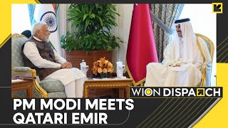 PM Modi meets Emir of Qatar Sheikh Tamim Bin Hamad Al Thani, discuss region & global issues | WION