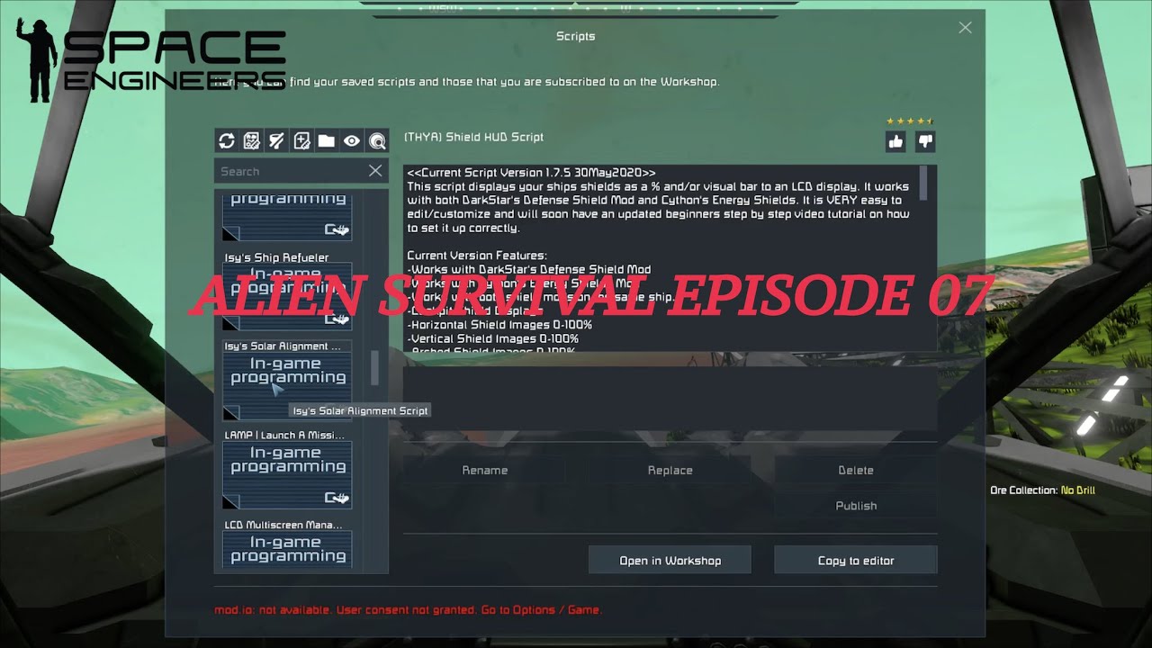 Crashing My First Ship - Space Engineers Alien Survival - Episode 7