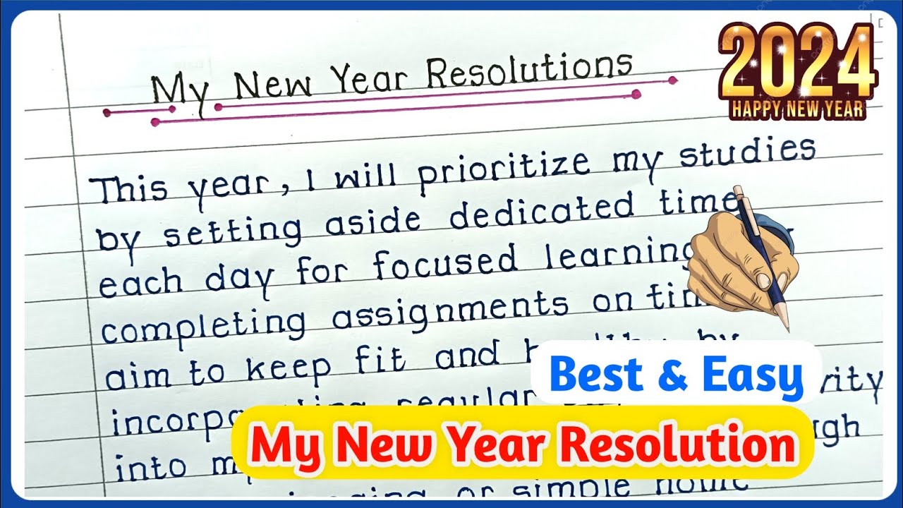 write an essay on my new year resolution