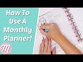 How To Use Your Monthly Planner! A Simple Guide For Planner Beginners