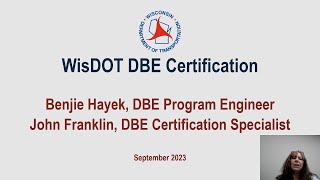 WisDOT Disadvantaged Business Enterprise (DBE) Certification