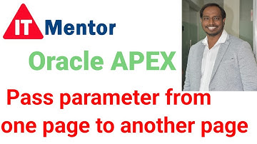 Oracle Apex Pass parameter from one page to other