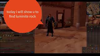 Finding luminite rock in Runescape