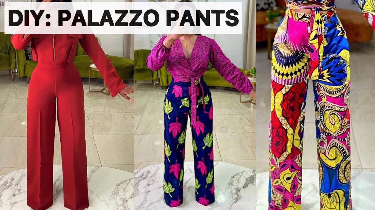 HOW TO MAKE A STRAIGHT PALAZZO PANT Easy Cutting and Stitching Tutorial