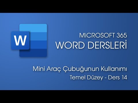 Video: Microsoft Word'de biçimlendirme araç çubuğu nedir?
