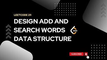 Design Add and Search Words Data Structure Leetcode 211 Python Code