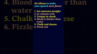 6 Must - Know Idioms Speak Fluently: 🗣️