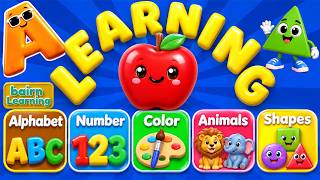 Preschool Learning Videos For 5 Year Olds | ABCs, 123s Shapes, and Colors Song