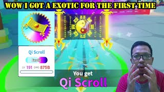 WOW I Got New Rarity Exotic For The First Time - Qi Scroll Weapon Fighting Simulator ROBLOX