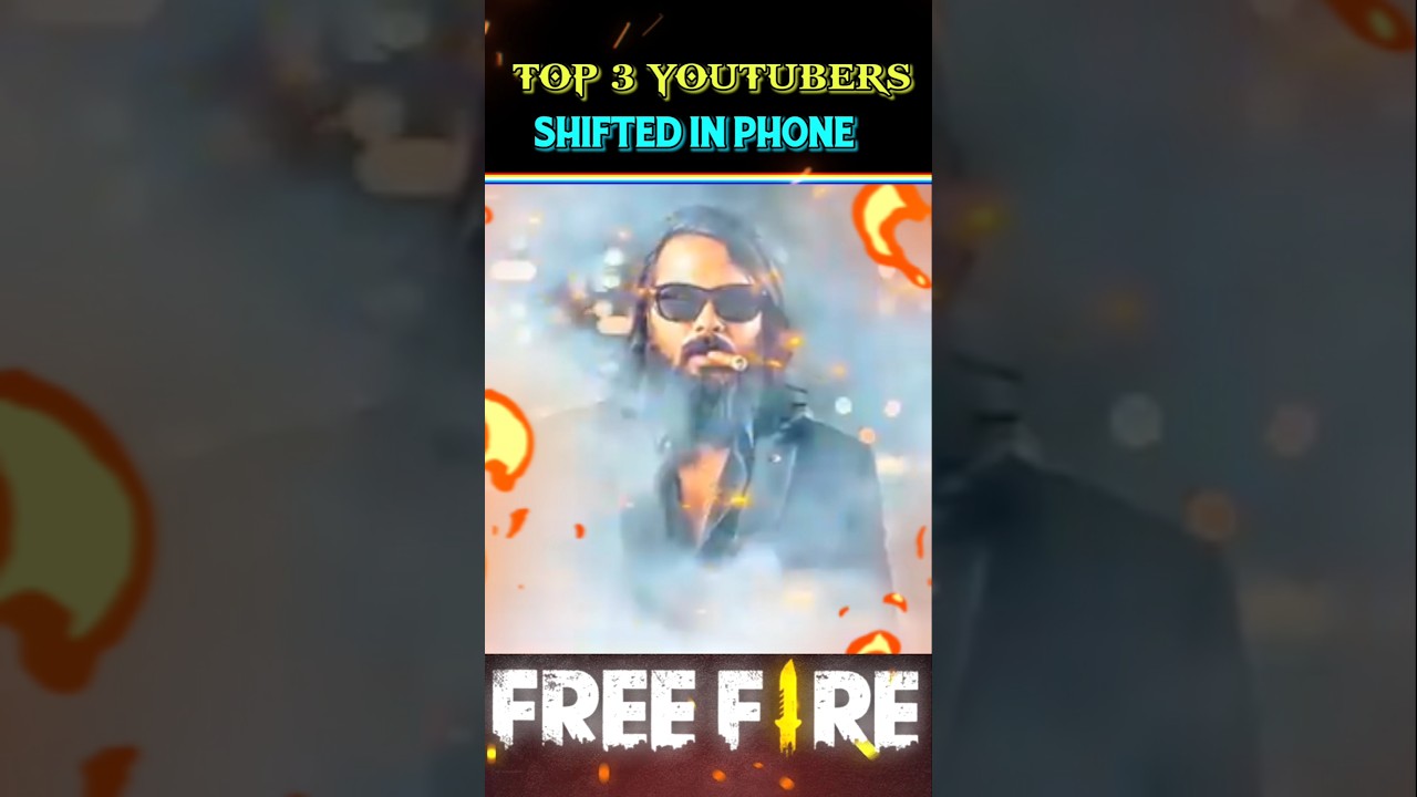 TOP 3 YOUTUBERS SHIFTED IN PHONE 📱🤳😱💀🔥||#freefire #shorts #shortsfeed #ffshorts