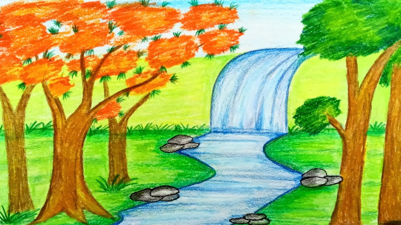 Waterfall Drawings for Sale - Pixels