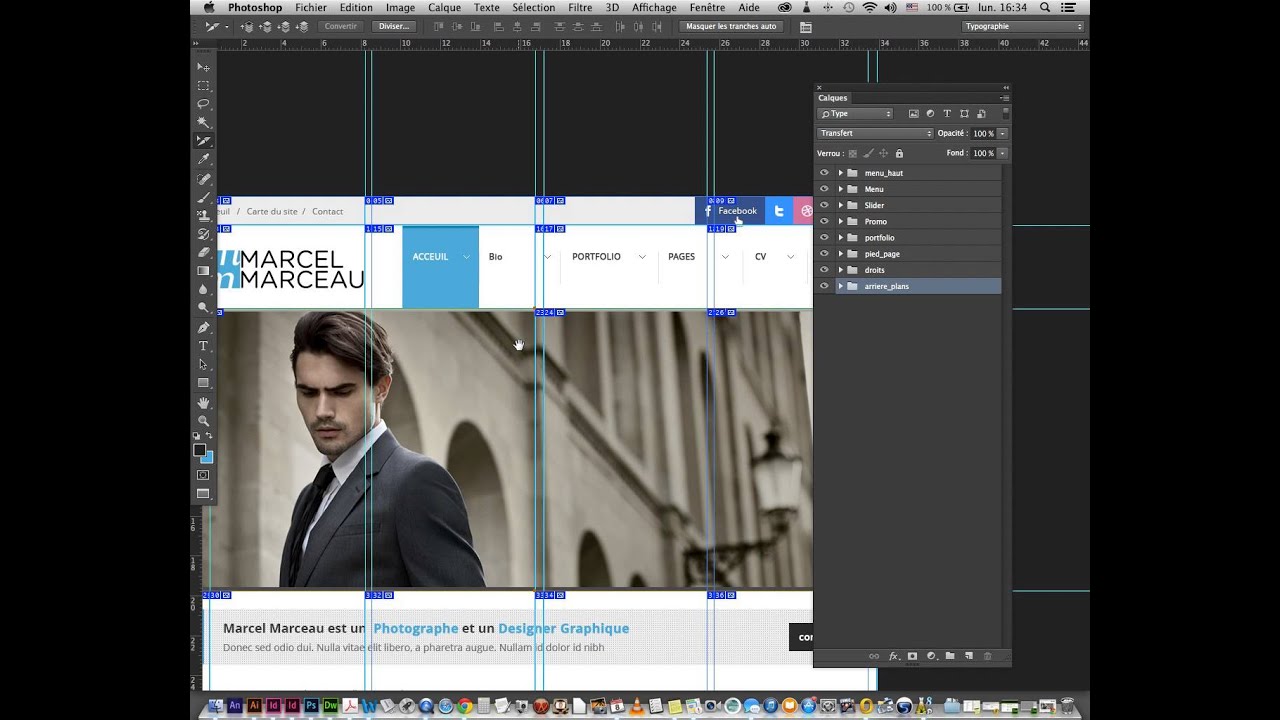 Conception de tranche avec photoshop cc 2014 partie 1 - YouTube
