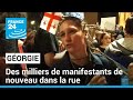 Gorgie  des dizaines de milliers de manifestants de nouveau dans la rue  france 24