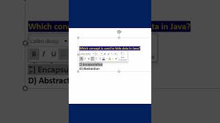 OOP MCQ (Encapsulation) #java #javaprogramming #oop