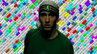 Eminem, Sing for the Moment | Rhyme Scheme Highlighted