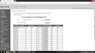 Belkin N+ Wireless Modem Router  (F5D8635-4v1) | virtual servers config not working