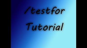 Minecraft Tutorial - /testfor