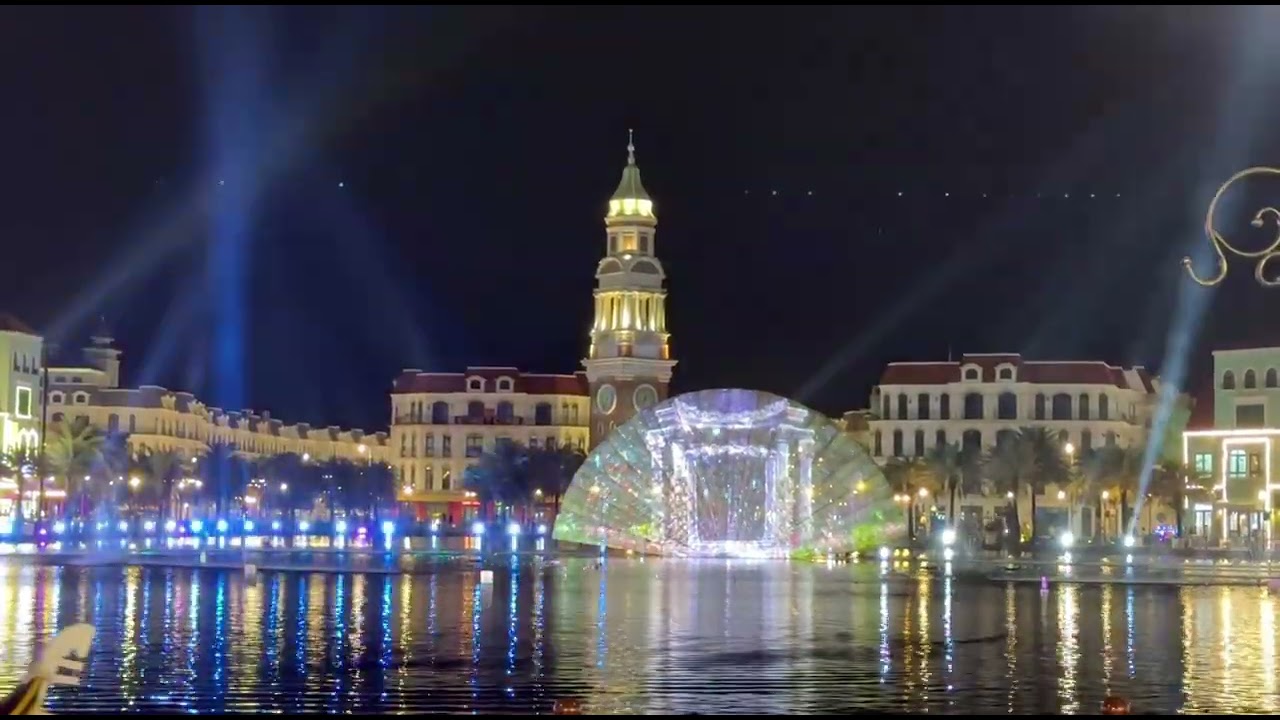 Night Laser Light Show at Grand World | Phu Quoc, Vietnam 🌌