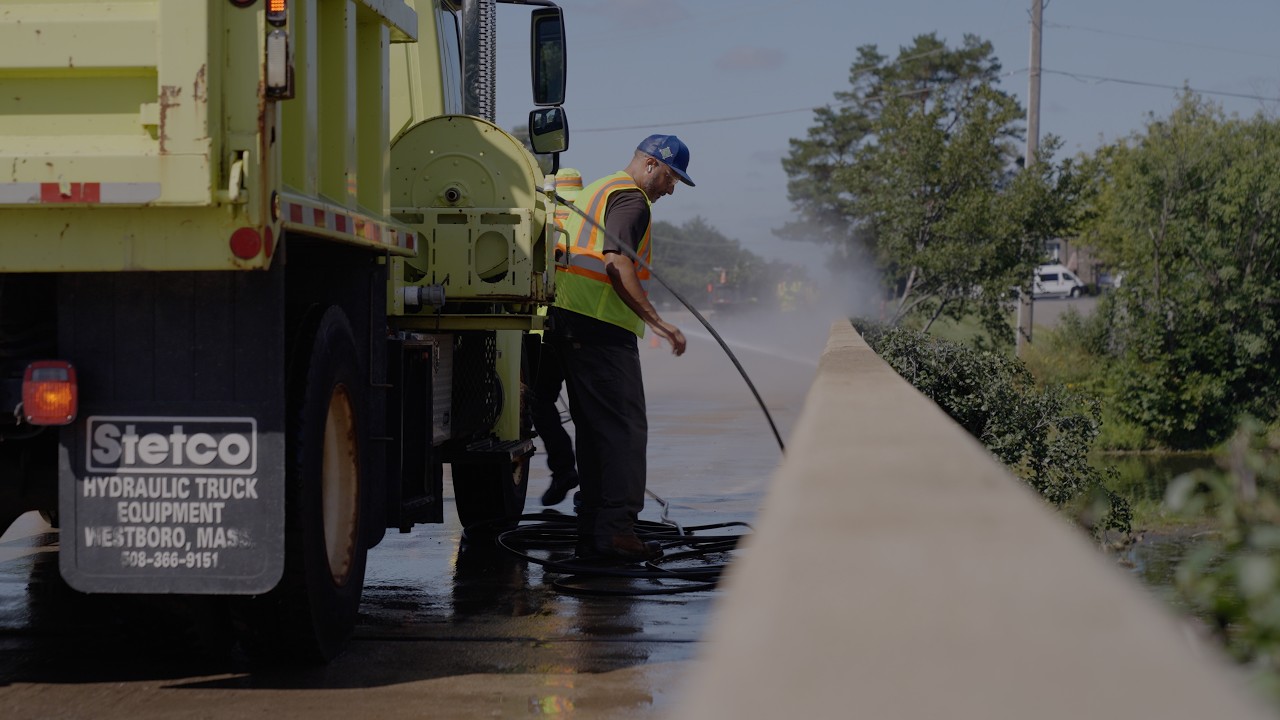 Bridge cleaning with Dept. of Transportation and Highways - YouTube