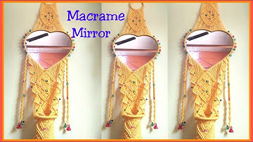 How to make Macrame Mirror making / (Easy Macrame Mirror Hanger Design - Full video )