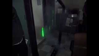 Laser Harp. Laser and Fog Test