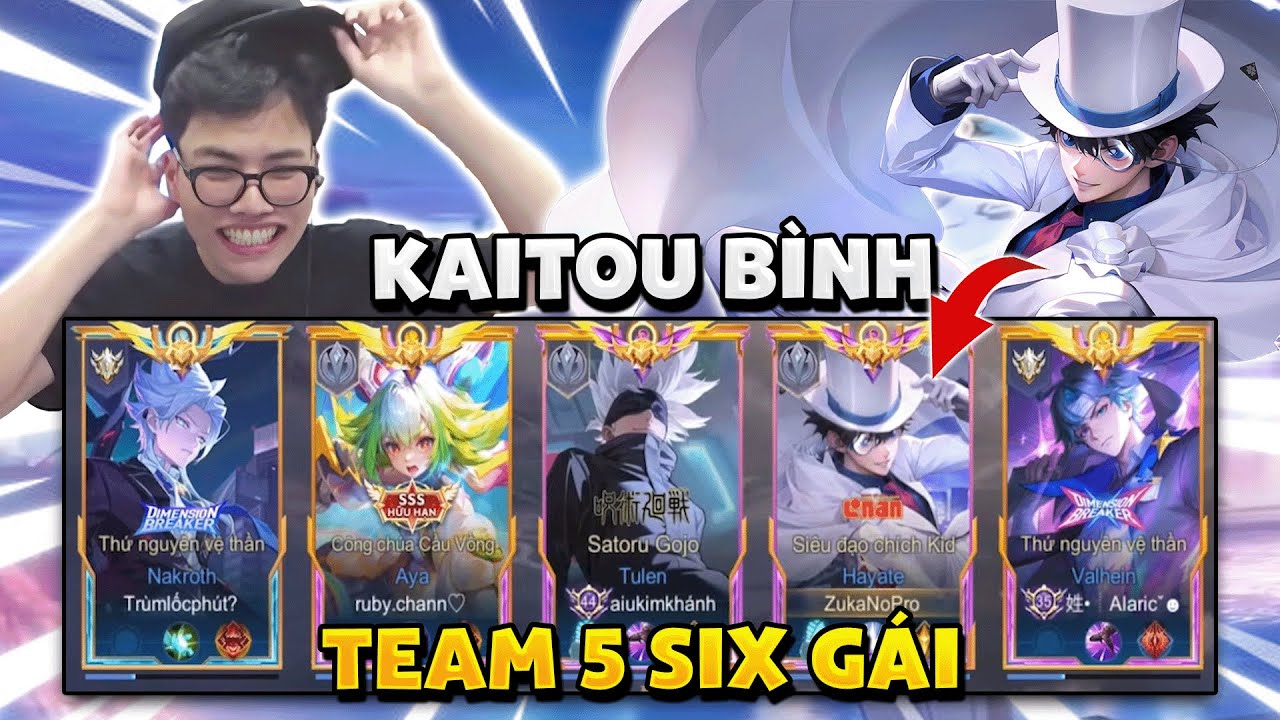 Trần Bình Tiêu 6000 Quân Huy Trải Nghiệm Skin Kaitou Kid Cùng Team 5 Six Gái