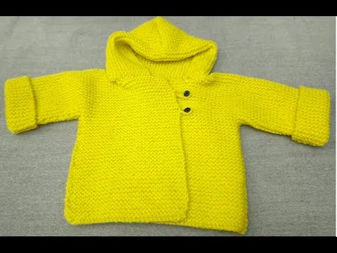 density fitting maze Gilet paletot en une pièce au tricot pour bébé de 6 mois - YouTube