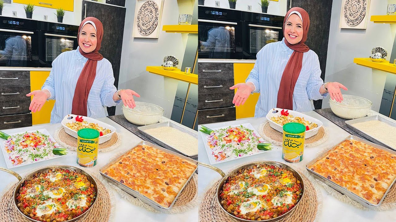 العزومة مع الشيف فاطمة أبو حاتي | تغميسة تركي - فطير بدون عجن - طاسة البطاطس المتبلة - سلطة فاصوليا