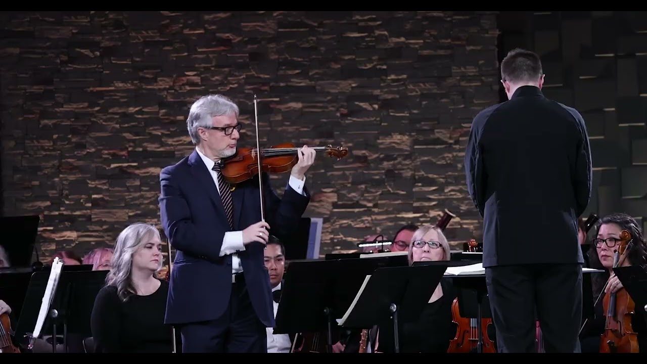 Sergei Galperin violin Karl Blench conductor. Houston North Symphony orch. Brahms violin concerto