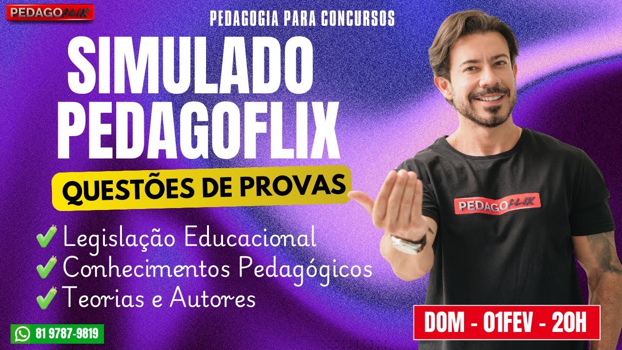 🔴 Simulado Pedagoflix | Questões Comentadas para Provas de 2026