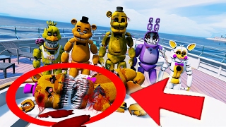 WHO KILLED NIGHTMARE FREDBEAR? ANIMATRONICS YACHT MURDER MYSTERY (GTA 5 Mods FNAF Funny Moments)