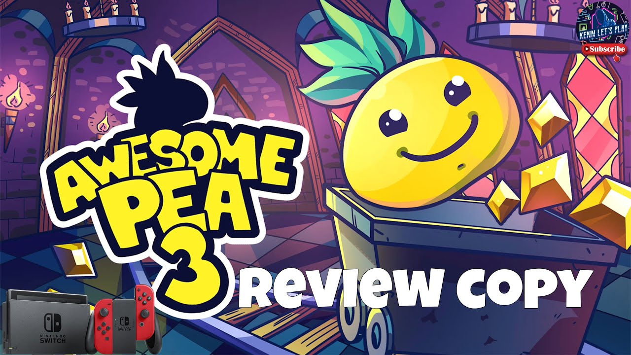 First time playing AWESOME PEA 3 on Nintendo Switch v1 | REVIEW COPY 