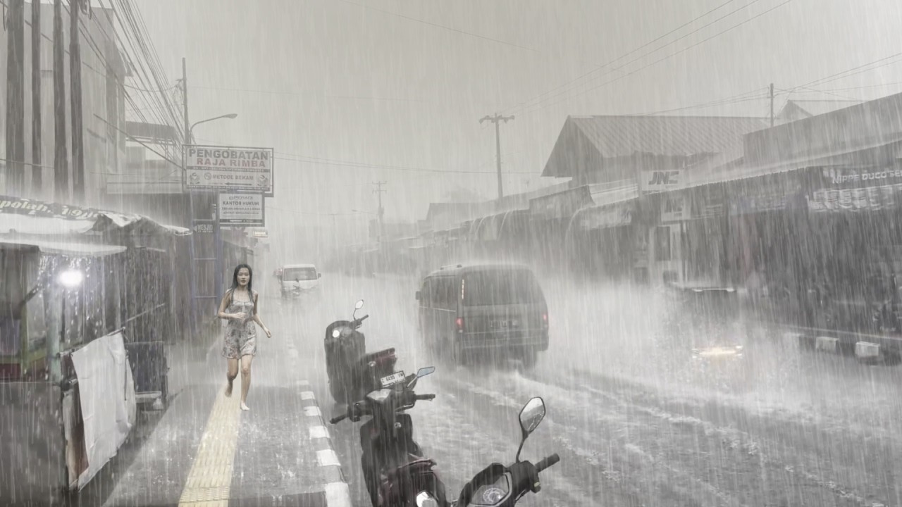 Extreme Weather in Red Soil Village 🌧️ Super Heavy Rain & Strong ...
