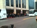 Pittsburg Steelers arriving at AFC Team Hotel