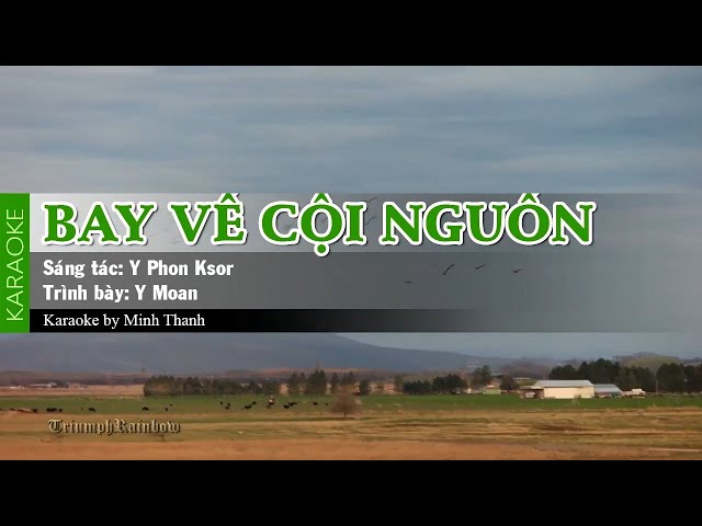 Bay về cội nguồn - Y Moan karaoke Beat  hd