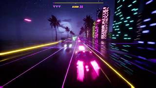 Rhythmic Retro Racer, cyberpunk neon retro racing game on Steam screenshot 2