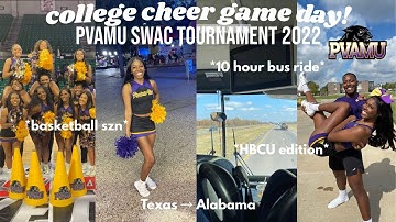 TRAVEL vlog: college CHEER game day! *basketball edition* PVAMU SWAC tournament 2022 | zoe rose