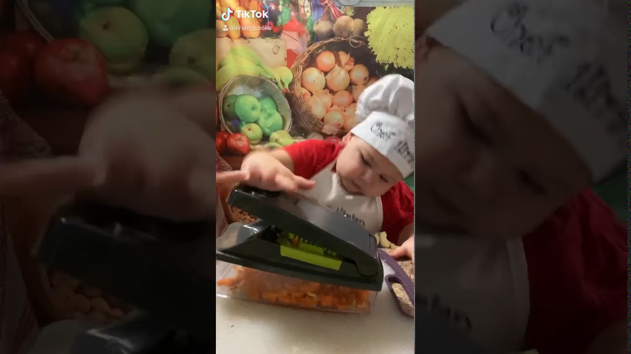 Vegetable Chopping Toddler Is A Whiz In The Kitchen