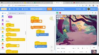 coding monkey eating a banana in scratch screenshot 4