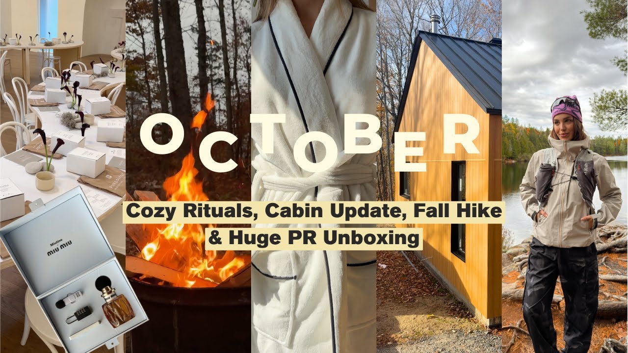 October Vlog 🍂 | Cozy Rituals, Cabin Update, Fall Hike & Huge PR Unboxing
